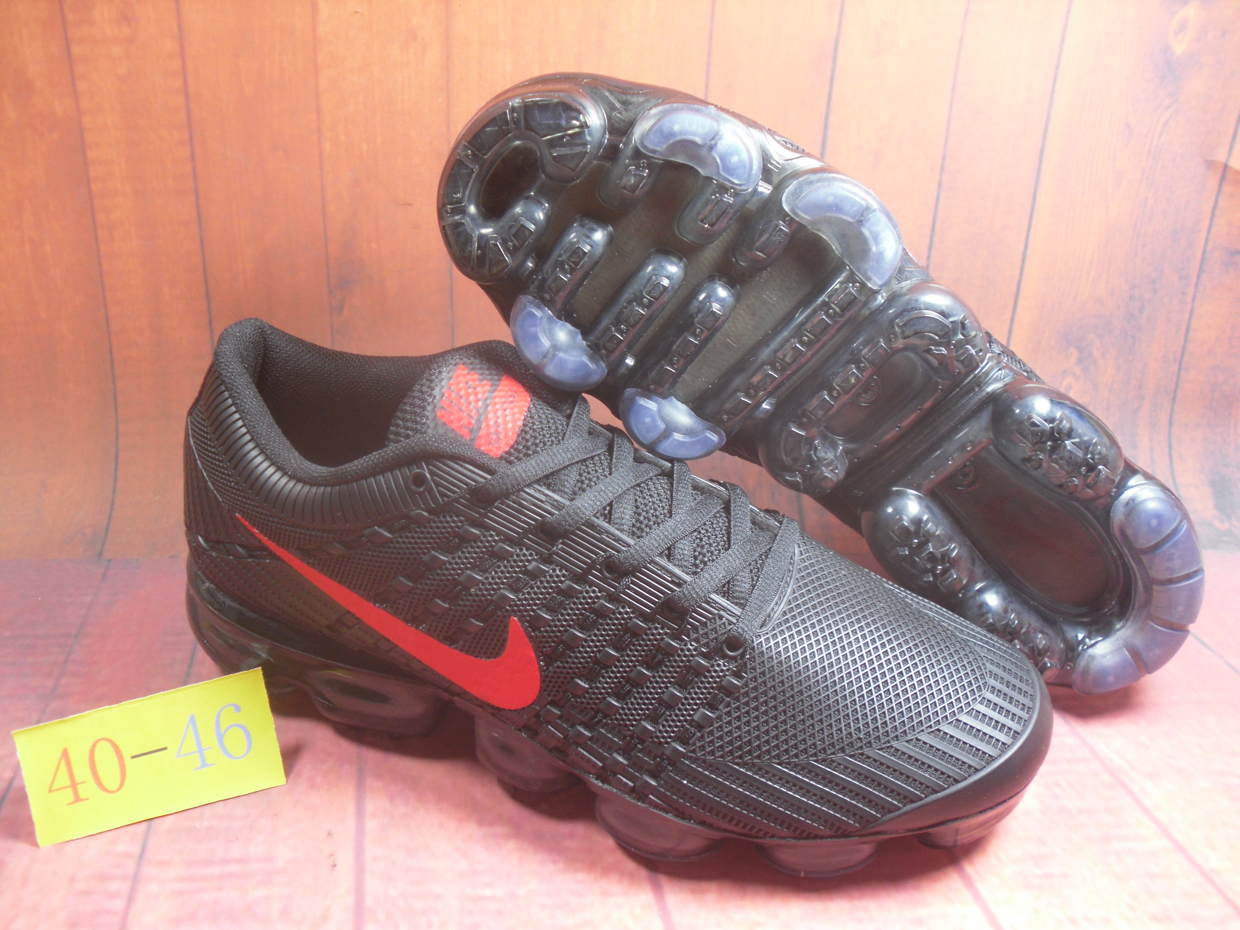 2018 Nike Air VaporMax Flyknit KPU Black Red Shoes